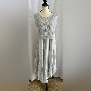 Women’s‎ ME&GEE 2 Pieces Dress With Sleeveless Crop Knit top size XS NWT